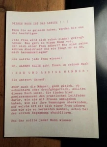 Antigua publicidad y albarán de pedido para libro Sexo y hombres solteros de Albert Ellis - Imagen 1 de 1