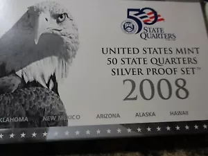 2008-S SILVER PROOF QUARTER SET OGP XX - Picture 1 of 3