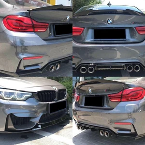 Bodykit SCHWARZ für BMW M4 F82 F83 Spoilerlippe Diffusor Schweller Performance - Bild 1 von 8