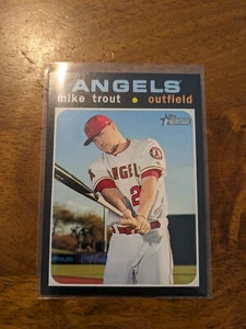 2020 Topps Heritage Mike Trout Missing Signature Variation SP #465 - Picture 1 of 2