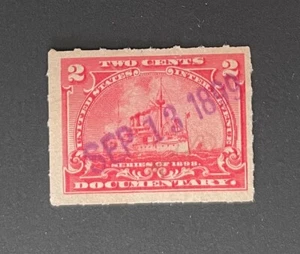 U.S. Revenue - #R164 two cents Battleship Documentary Tax - dated Sep 13, 1899 - Picture 1 of 1