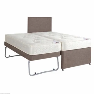Plush 3FT single 3 In 1 Divan Guest Bed with trundle -VARIOUS COLOURS AVAILABLE - Picture 1 of 11