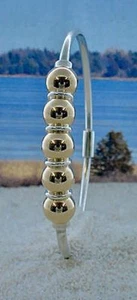 Two Tone Cape Cod Bracelet with Five 14K Gold Balls - Picture 1 of 1