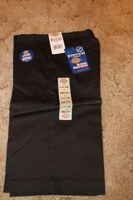 Dickies Girl's Junior Bermuda Shorts Stretch Uniform KR714BK Sz 3 29 x 13 Black  - Image 1 of 4