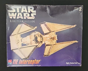 AMT ERTL Vintage Model Kit 8770 - Star Wars Limited Edition TIE Interceptor Gold - Picture 1 of 12