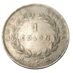 Costa Rica 1 colon 1965 Silver Coin T16/#1 - Bild 1 von 2
