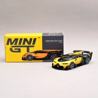 MINI GT 1:64 Bugatti Vision Gran Turismo Yellow Blue LHD Model Car in box317 266 - Image 1 of 4