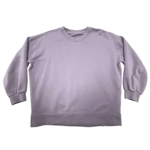 Lululemon Womens Crewneck Sweatshirt Long Sleeve Light Purple Oversized 25x26 - Picture 1 of 7