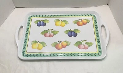 Villeroy & Boch French Garden Fleurence Melamine Rectangular Serving Tray 19x11” - Image 1 of 4
