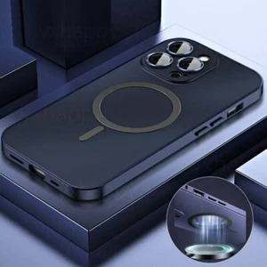 Case For iPhone 16 15 Pro Max 14 13 12 Magnet Aluminum Alloy Metal Magsafe Cover - Picture 1 of 20