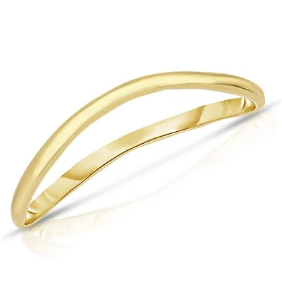 Floreo 10k Yellow Gold or White Gold or Rose Gold 1.5mm Curved Thumb Ring - Image 1 of 3