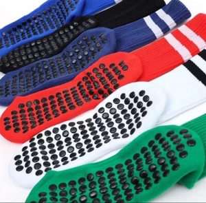 Football Sports Grip Socks Anti Slip Non Slip Crew Socks 6 Colours✅ - Picture 1 of 13