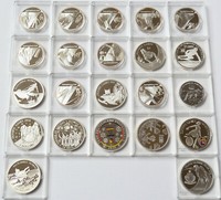 Silber-Gedenkmünzen Olympia 2018 PyeongChang 22 Münzen Silbermünzen 436 g PP