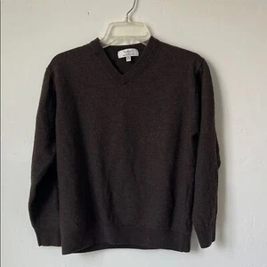 Turnbury Merino Wool V-Neck Sweater Brown XLT Extra Large Tall - Picture 1 of 4