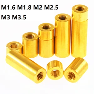 Messing Gewindemuffen M1.6-M3.5 mit Innengewinde Rundemuffe Lange Gewinde Säule - Picture 1 of 4