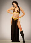 Womens Princess Leia Style Gold Bikini Costume