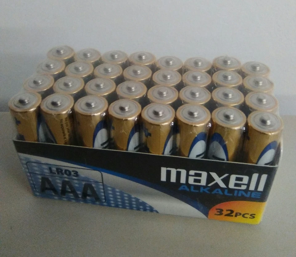 Pilas alcalinas AAA - 32 pilas - Maxell LR3 / LR03