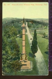 Illinois Monument Chattanooga Tenn Vintage Postcard - Picture 1 of 1