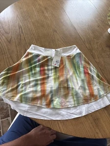 NEU Calia Golf doppellagiger Mesh Skort gefiltert Flora Multi Neu mit Etikett Damen XS - Bild 1 von 8