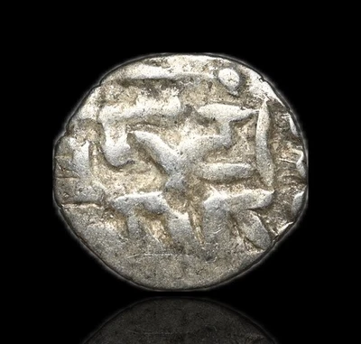 INDIA, emir de Multan. Damma de plata, c. AD 900. Jayataraja/Sayl, bilingüe Foto 1 de 2