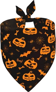 Halloween Hund Bandana, Wende Dreieck verstellbar Haustier Schal Lätzchen für große a - Bild 1 von 11