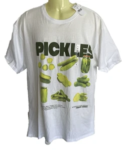 NWT Brisco Brands Men's White Pickle T-shirt Tee XL - Picture 1 of 9