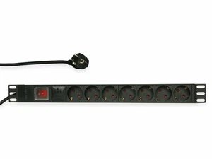 LogiLink Professional PDU7C01 Wysokiej jakości 19" Listwa zasilająca 7-krotna CEE7/3 (Sc - Zdjęcie 1 z 1