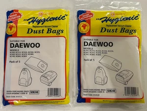 10 x Daewoo Vacuum Cleaner Dust Bags Fits RC300, RC400, RC700 & RC800 Ranges - Picture 1 of 3