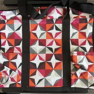 Thirty-One Zip-Top Organizing Utility Tote Womens Origami Pop Bag Multicolor New - Picture 1 of 6