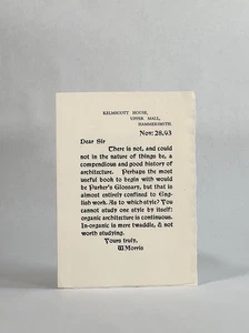 Keepsake Roxburghe / Letter from William Morris November 28 1893 1st ed 1982 - Imagen 1 de 4