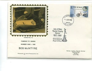 Isle of Man 1982 Famous TT Riders cover No 9, Bob McIntyre - Picture 1 of 1