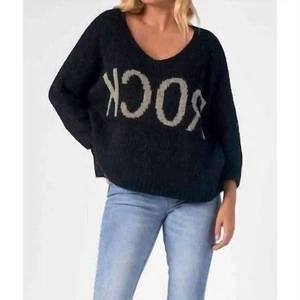 Maglione scollo a V Elan Rock nero - Foto 1 di 10