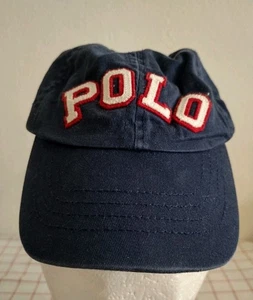 Ralph Lauren Polo Classic Cap Hat Blue Youth Adjustable Embroidered Logo Flag - Picture 1 of 6