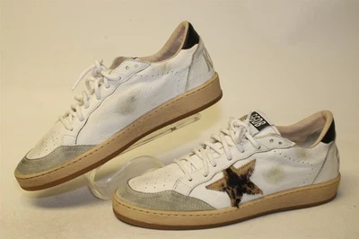 Golden Goose Ball Star Cat Print Star White Leather Italy Made Womens 9 39 Shoes - Image 1 of 4