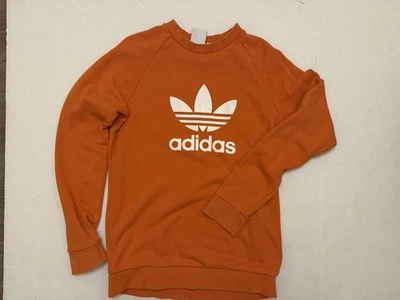 Sudadera Adidas Logo Trifolio Cuello Redondo Hombre Grande; Naranja; Envejecida Foto 1 de 4