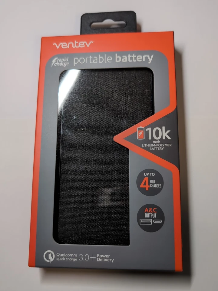 Ventev - Portable Battery PD 10 000 mAh - Gray