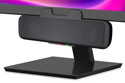 Cyber Acoustics USB Speaker Bar Stereo USB Powered Speaker w/ Monitor Clamp - Image 1 of 4