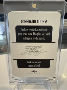 2024 Leaf Trinity Baseball Marcelo Mayer BLACK Printing Plate 1/1 🔥 Red Sox - Picture 1 of 4