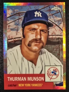 Topps 2022 cromo platino #17 Thurman Munson toile crema/oro rosa/75 - Imagen 1 de 2