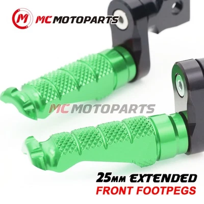 For Kawasaki ZX-10R Ninja 2011-2020 25MM Lowering Rider Front CNC Foot Pegs - Image 1 of 4