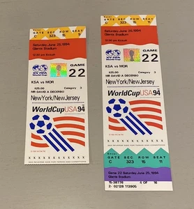 (2) FIFA World Cup USA 1994 KSA - MAROKKO / Match 22 - RAR Original Ticket - Bild 1 von 2
