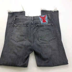 Pantalones de mezclilla desgastados de tiro alto gris Adaptation 24 (se adapta a 25 W 26,5 L) HR1 - Imagen 1 de 13