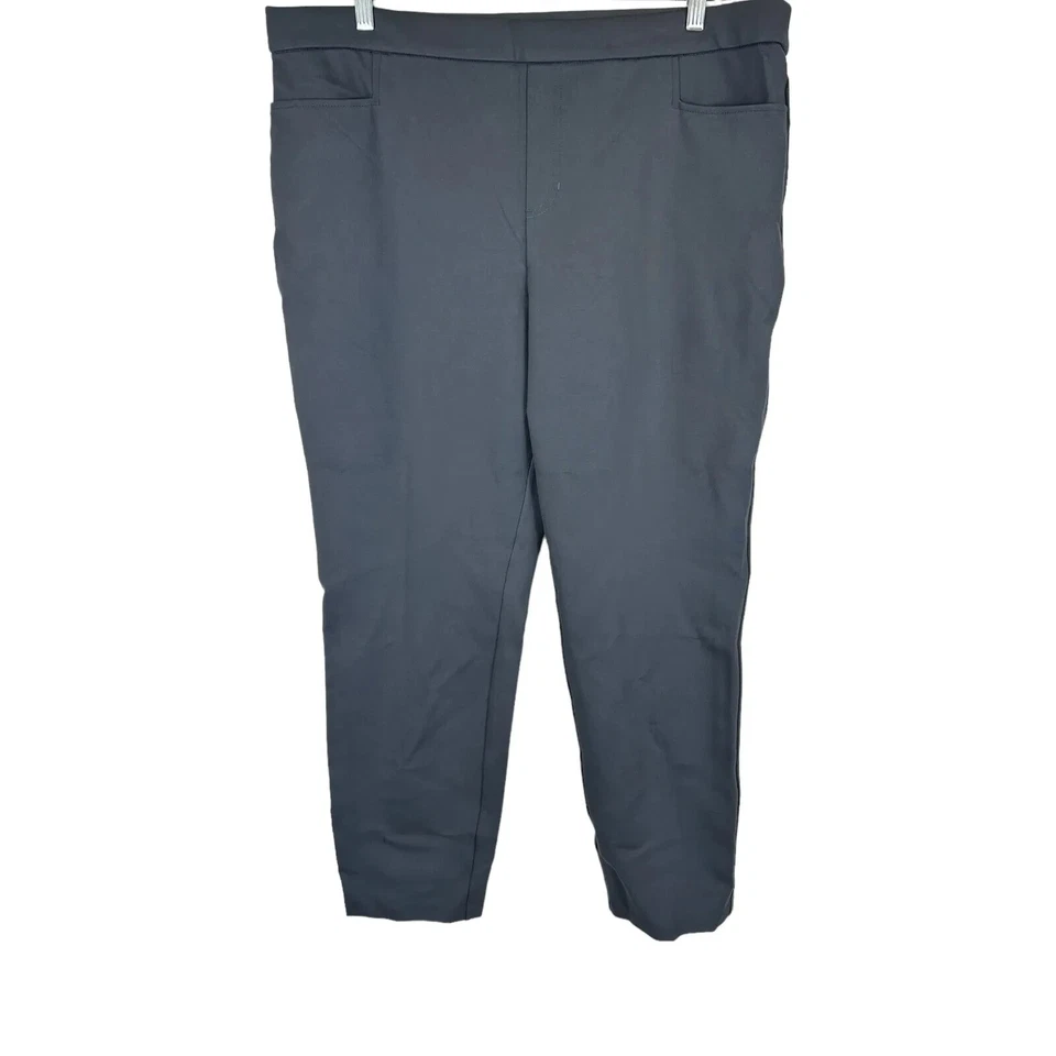 Pantalones para mujer Susan Graver altos inteligentes tejidos ajustados grises elegantes talla ST Foto 1 de 2