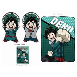 My Hero Academia Izuku Midoriya Shaped Pillow Blanket Sticker Set - Picture 1 of 3