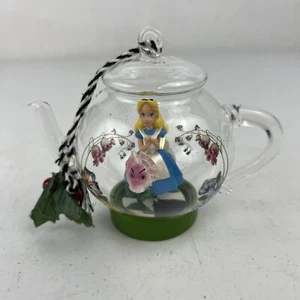 Disney Disneyparks Alice in wonderland Glass Teapot Ornament - Picture 1 of 3