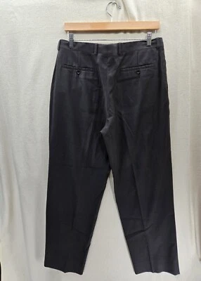 Pantalones de vestir ARMANI COLLEZIONI hechos en Italia 100 % lana Lana negros para hombre talla 36 Foto 1 de 4