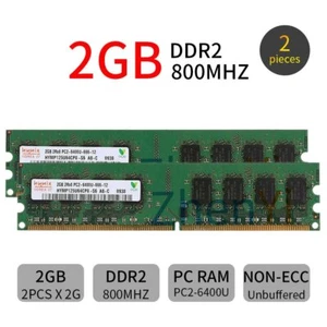4GB 4Go 4G (2x 2Go) / 1Go PC2-6400U DIMM DDR2 800MHz Mémoire RAM pour Hynix FR - Imagen 1 de 11