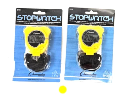 CRONÓMETRO DEPORTIVO CAMPEÓN 610 *LOTE DE 2* ALARMA DIARIA TIMBRE HORARIO AMARILLO Foto 1 de 4