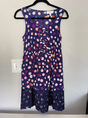 Anthropologie Moulinette Soeurs size 2 Silk Ruffle Polka Dot Lace A Line Dress - Image 1 of 4