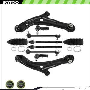 For 11-18 Ford Fiesta 10Pcs Front Control Arm w Ball Joints Tie Rod End Sway Bar - Picture 1 of 12